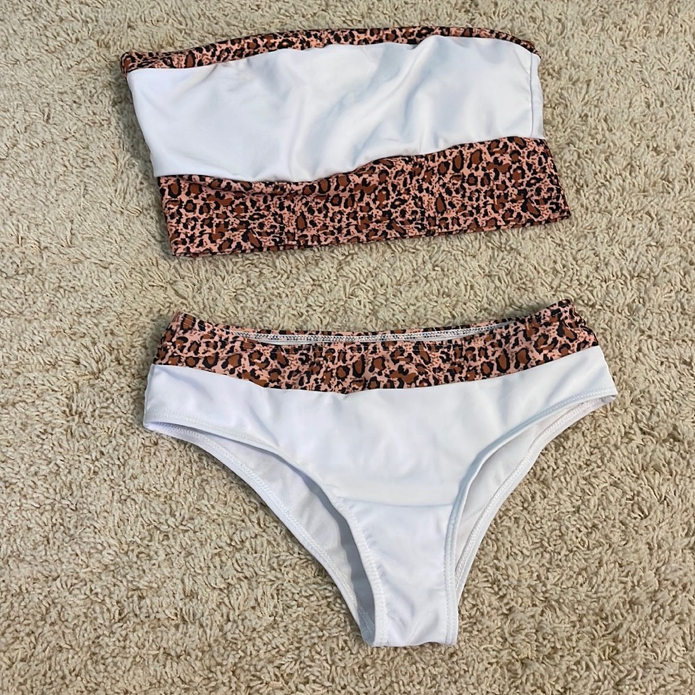 Shein cheetah print swimsuit